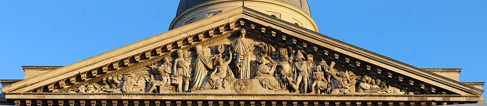 Vue du bas-relief de David d'Angers, Panthéon, crédits : Wikipédia ; Chabe01